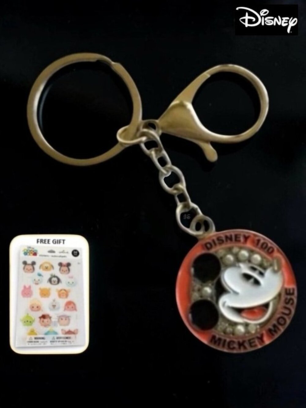 Disney 100 Anniversary Mickey Mouse Enamel Pearl Bag Charm Keychain – NWOT